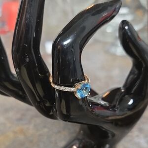 Gold Ring with Blue Stone